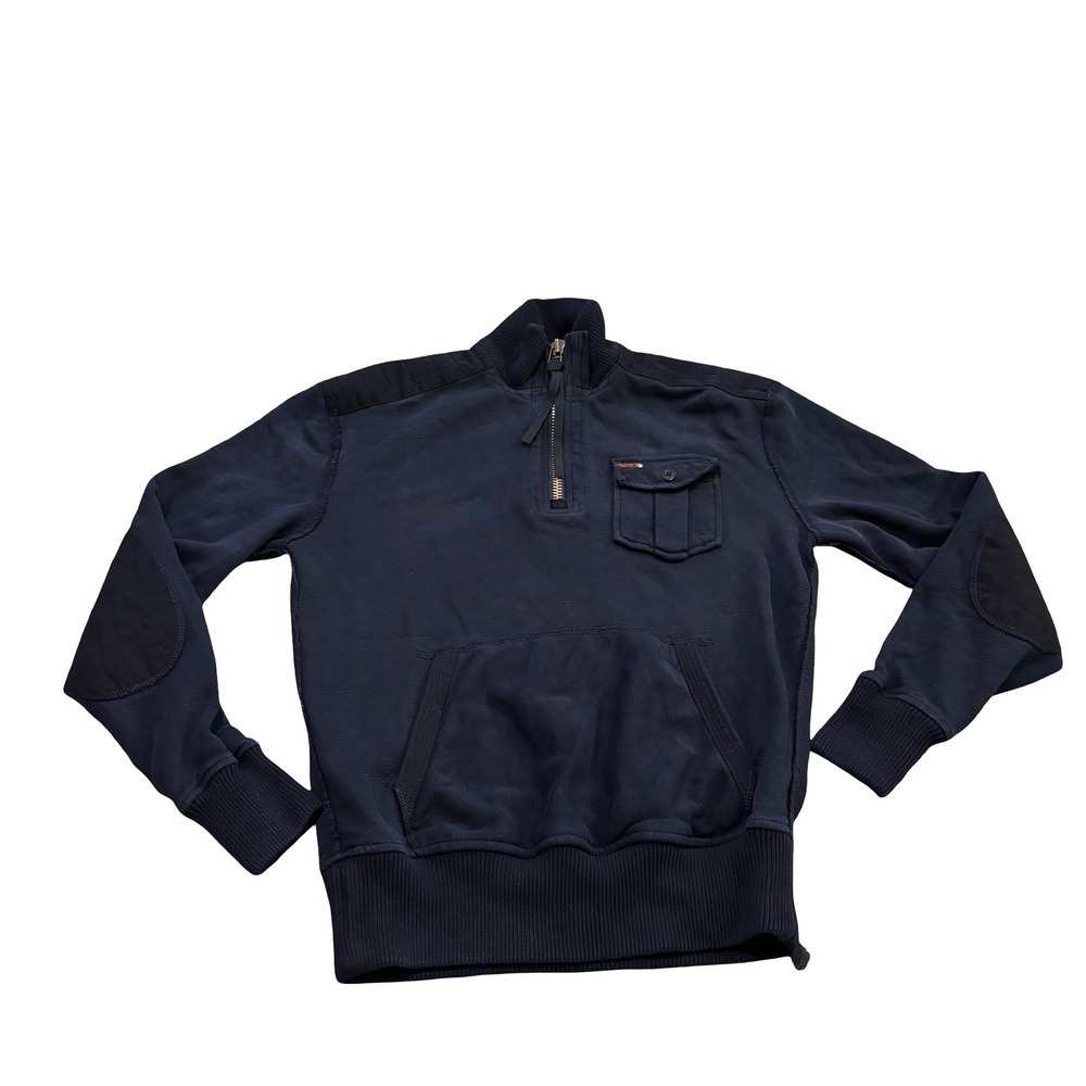 Polo Ralph Lauren US-RL Coastal Rescue Quarter Zip Navy Sweatshirt Mens Small